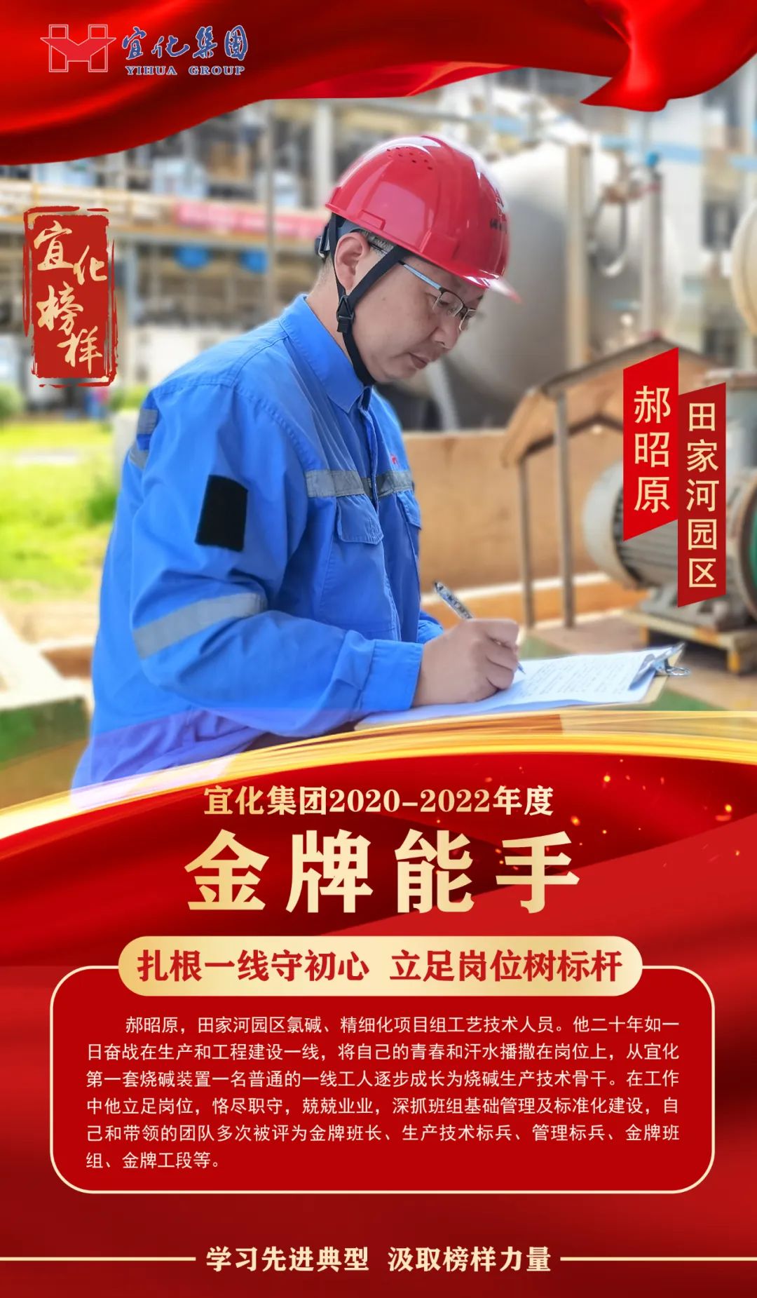 【宜化榜樣】金牌能手郝昭原：扎根一線守初心，立足崗位樹(shù)標(biāo)桿