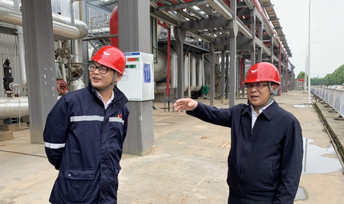 王大真到松滋肥業(yè)、楚星公司和宜化新材料現(xiàn)場辦公